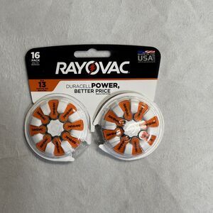 RAYOVAC (16-Pack) Sz 13‎ Made in USA (16) Hearing Aid Batteries NEW